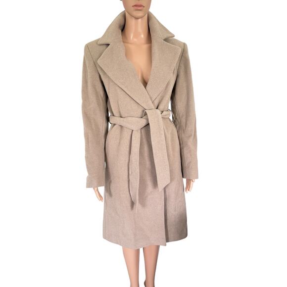 VTG Weather Tamer Wool Cashmere Wrap Coat 8 Midi Quite Lux Overcoat Classic Chic - Picture 1 of 6